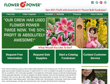 Tablet Screenshot of flowerpowerfundraising.com